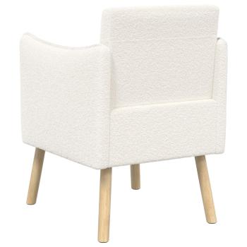 Akzentstuhl Creme Bouclé