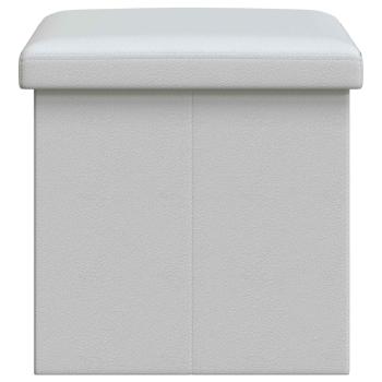 Klappbare Aufbewahrungsbank Weiß 180 kg 80 L 77 x 38 x 38 cm