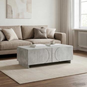 ARDEBO.de - Couchtisch Betongrau 102 x 50,5 x 35 cm Holzwerkstoff