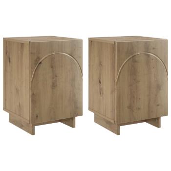 Nachttisch 2 stk. Artisan-Eiche 33,5 x 34,5 x 50 cm