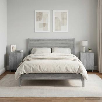 ARDEBO.de - Nachttisch 2 stk. Sonoma-Grau 33,5 x 34,5 x 50 cm Holzwerkstoff