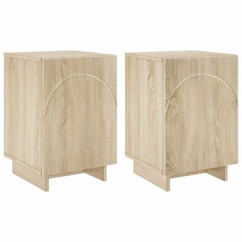 Nachttisch 2 stk. Sonoma-Eiche 33,5 x 34,5 x 50 cm