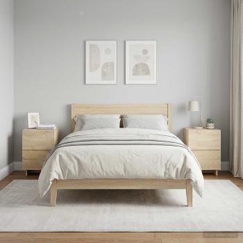 ARDEBO.de - Nachttisch 2 stk. Sonoma-Eiche 33,5 x 34,5 x 50 cm