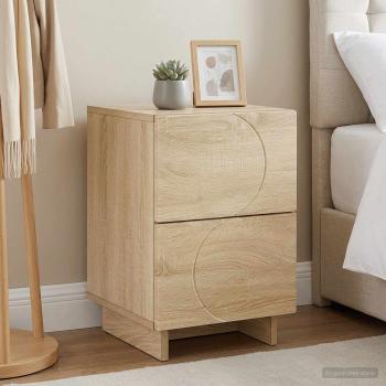 ARDEBO.de - Nachttisch Sonoma-Eiche 33,5 x 34,5 x 50 cm Holzwerkstoff