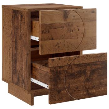 Nachttisch 2 stk. Altholz 33,5 x 34,5 x 50 cm Holzwerkstoff