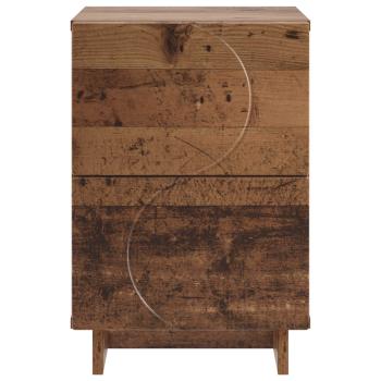 Nachttisch 2 stk. Altholz 33,5 x 34,5 x 50 cm Holzwerkstoff