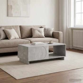 ARDEBO.de - Couchtisch Betongrau 95 x 50,5 x 35 cm Holzwerkstoff