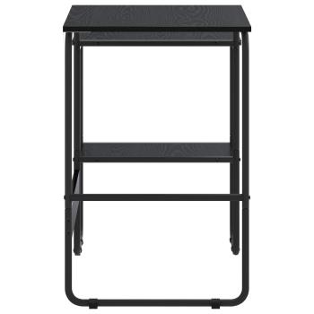 Schreibtisch mit Stauraum Schwarz Eichen-Optik 100 x 50 x 75 cm
