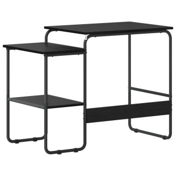 Schreibtisch mit Stauraum Schwarz Eichen-Optik 100 x 50 x 75 cm