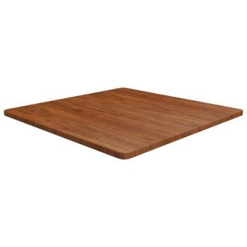 ARDEBO.de - Tischplatte Quadratisch Dunkelbraun 90x90x2,5cm Eiche Behandelt