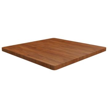 ARDEBO.de - Tischplatte Quadratisch Dunkelbraun 90x90x4cm Behandelte Eiche