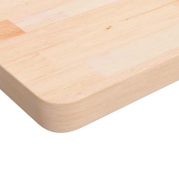 Tischplatte Quadratisch 80x80x4 cm Eichenholz Unbehandelt