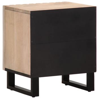 Nachttische 2 Stk. 40x34x46 cm Gebleichtes Massivholz Mango