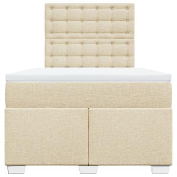 Boxspringbett mit Matratze Creme 120x190 cm Stoff