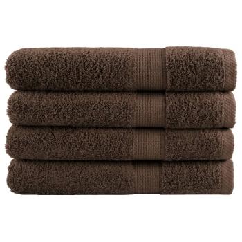 Premium Handtücher SOLUND 4 Stk. Braun 100x200 cm 600 g/m²
