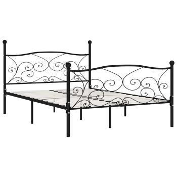 Bettgestell mit Lattenrost Schwarz Metall 160 ? 200 cm
