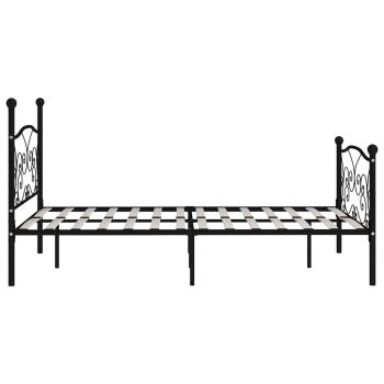 Bettgestell mit Lattenrost Schwarz Metall 160 ? 200 cm