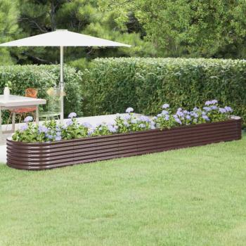 ARDEBO.de - Hochbeet Verzinkter Stahl 440x80x36 cm Braun