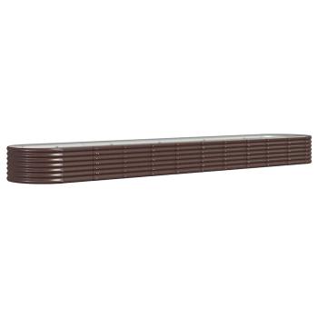 Hochbeet Verzinkter Stahl 440x80x36 cm Braun