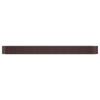 Hochbeet Verzinkter Stahl 440x80x36 cm Braun