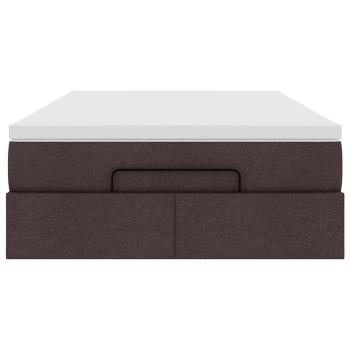 Ottoman-Bett mit Matratze Dunkelbraun 120x200 cm Stoff