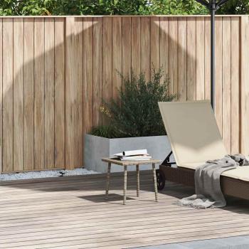 ARDEBO.de - Garten-Couchtisch Rechteckig Hellgrau 40x40x37 cm Poly Rattan