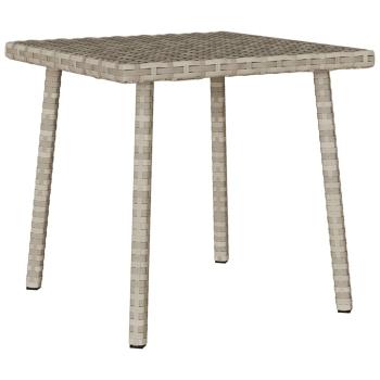 Garten-Couchtisch Rechteckig Hellgrau 40x40x37 cm Poly Rattan