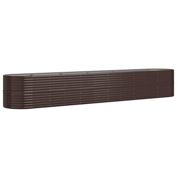Hochbeet Verzinkter Stahl 440x80x68 cm Braun