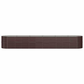 Hochbeet Verzinkter Stahl 440x80x68 cm Braun