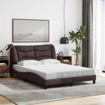 ARDEBO.de - Bettgestell ohne Matratze "Hvar" Dunkelbraun 120x200 cm Stoff