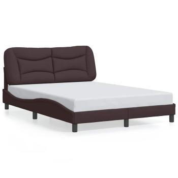 Bettgestell ohne Matratze "Hvar" Dunkelbraun 120x200 cm Stoff