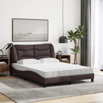 Bett mit Matratze "Hvar" Dunkelbraun 120x200 cm Stoff