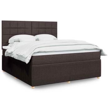 ARDEBO.de - Boxspringbett mit Matratze Dunkelbraun 180x200 cm Stoff