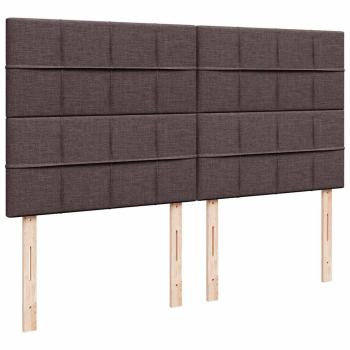 Boxspringbett mit Matratze Dunkelbraun 180x200 cm Stoff
