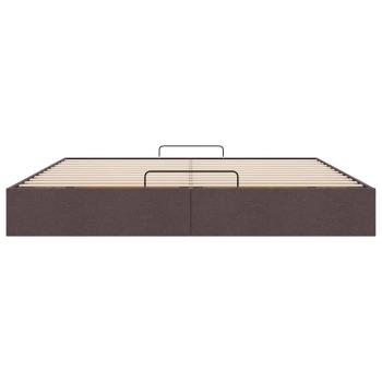 Ottoman-Bett ohne Matratze Dunkelbraun 160x200 cm Stoff