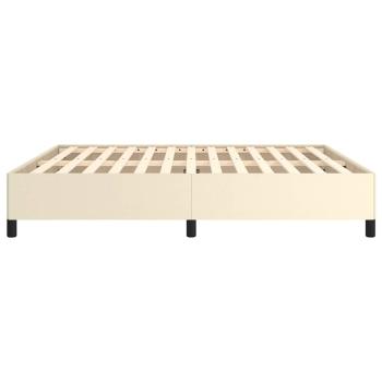 Bettgestell ohne Matratze Creme 160x200 cm Kunstleder