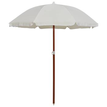 ARDEBO.de - Sonnenschirm mit Stahl-Mast 180 cm Sandweiß