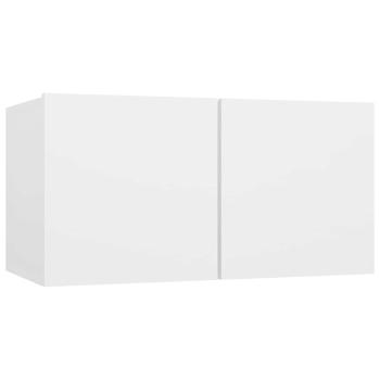 2-tlg. TV-Schrank-Set Weiß Holzwerkstoff