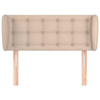Kopfteil mit Ohren Cappuccino-Braun 83x23x78/88 cm Kunstleder