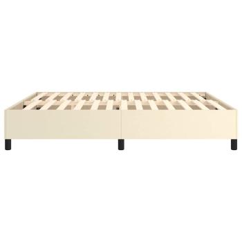 Boxspringbettgestell Creme 160x200 cm Kunstleder