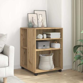ARDEBO.de - Beistelltisch mit Rollen Artisan-Eiche 55x60x78cm Holzwerkstoff