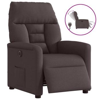 ARDEBO.de - Relaxsessel Elektrisch Dunkelbraun Stoff