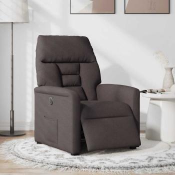 Relaxsessel Elektrisch Dunkelbraun Stoff