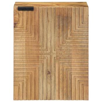 Bad-Hängeschrank Braun 38x33,5x48 cm Massivholz Mango