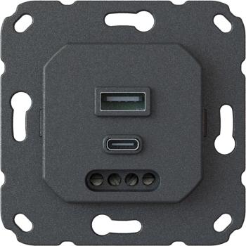 ARDEBO.de - USB-A/C Steckdose Kombi, Unterputzeinsatz, Power Delivery (PD), Schnellladefunktion, 45 W und 15 W OPUS 55