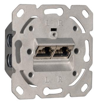KLEIN Universal RJ 45 UP-Datendose Cat. 6, 2-fach, Projektverpackung (10 KTM)