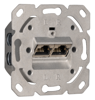 KLEIN Universal RJ 45 UP-Datendose Cat. 6, 2-fach, Projektverpackung (10 KTM)