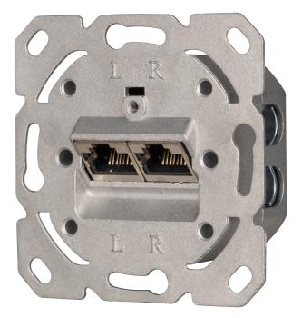 KLEIN Universal RJ 45 UP-Datendose Cat. 6, 2-fach, Projektverpackung (10 KTM)