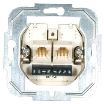 ARDEBO.de - Modular- /ISDN-Anschlussdose 2-fach 2x8-/8-polig parallel