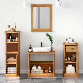 Badezimmermöbel-Set VIGO 4 stk. Honigbraun 37 x 34 x 110 cm